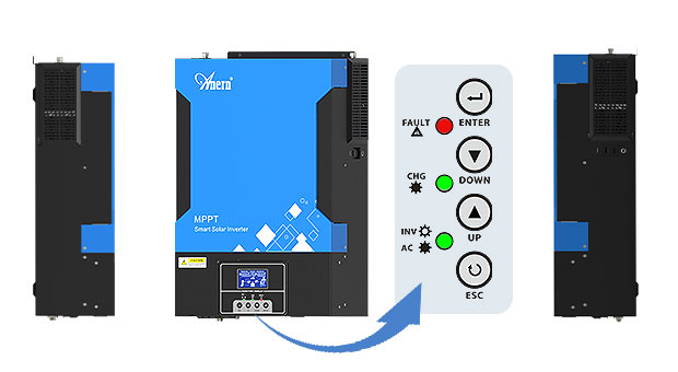 Преимущества съемного ЖК-гибридного солнечного инвертора 3.6KW-6.2KW